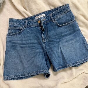 Zara Blue Denim Shorts